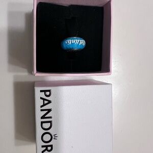 Pandora Blue and White Ring